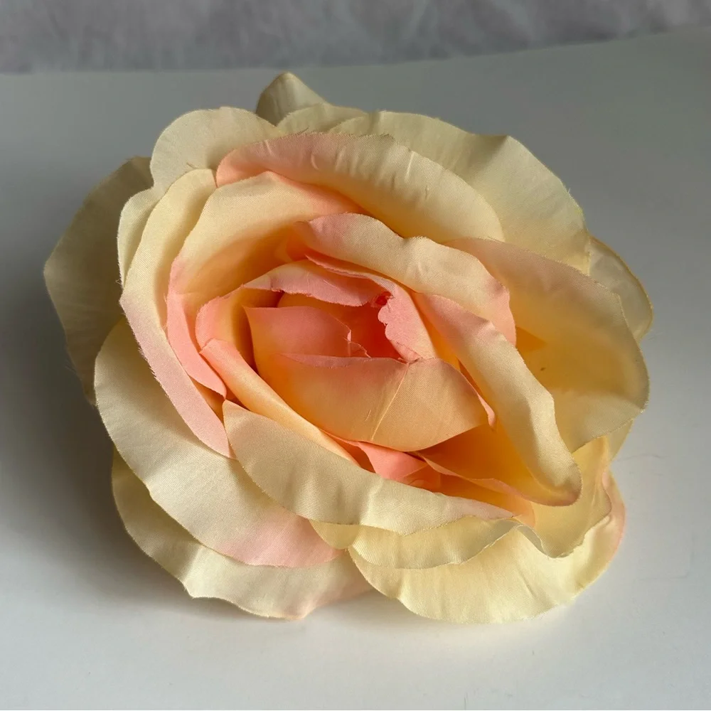 NWT Silk Peach Rose - Realistic Artificial Flower